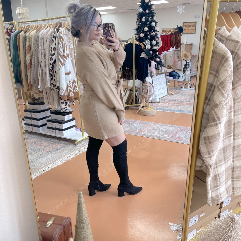 Long sleeve sweater dress